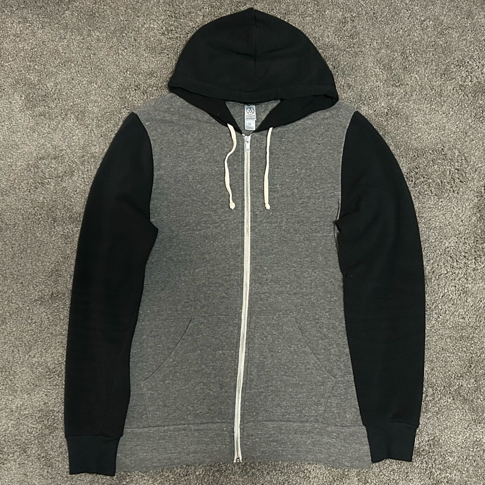 Black Grey Hoodie Men’s Medium Alternative Apparel